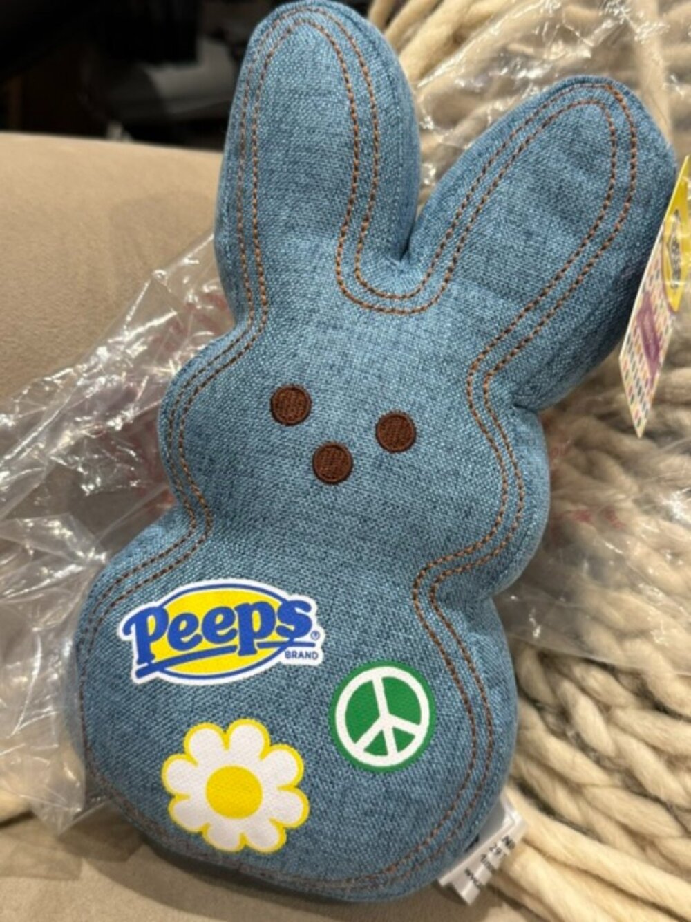 (4 for $20) PEEPs Denim Plus Bunny - NWT